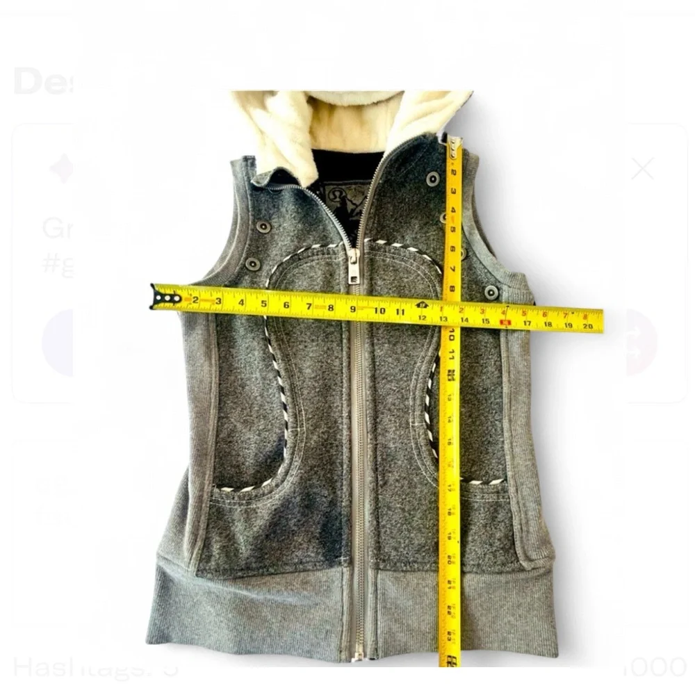 Lululemon Hooded Vest Sherpa Lined SPECIAL EDITION Gray Quilted Women’s RARE